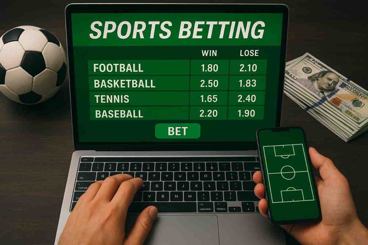 Jogador fazendo apostas esportivas no 719BET app