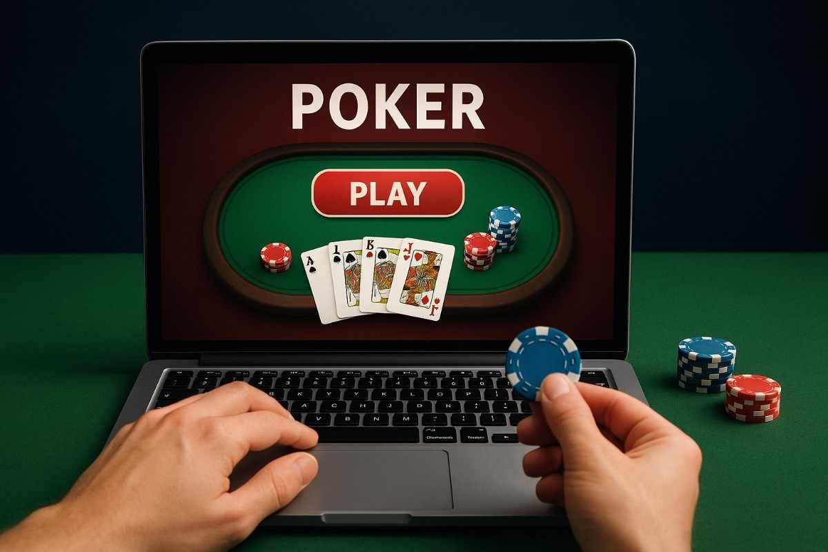 Jogadores jogando poker no 719BET app